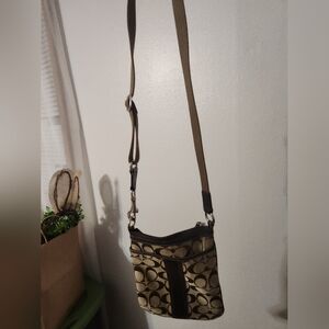 Coach Brown and Tan Crossbody Bag